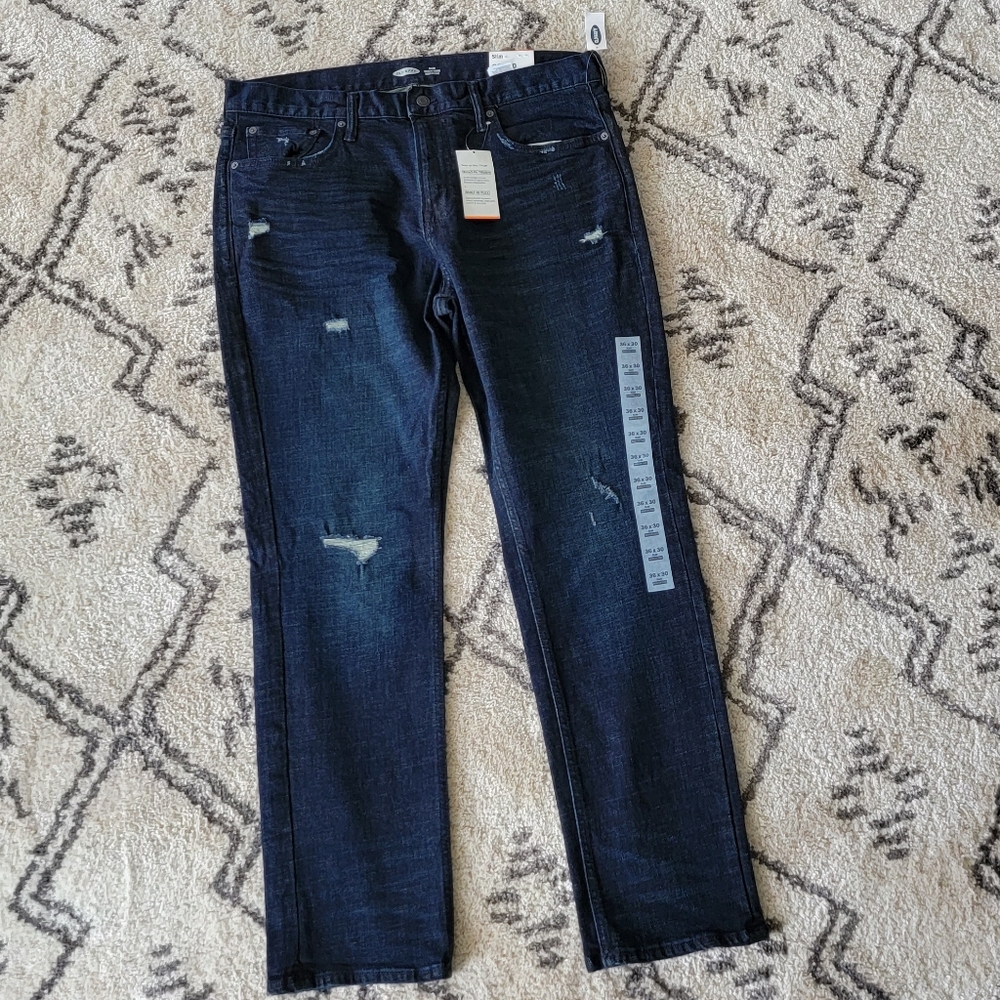 Old navy slim built in flex ripped jeans - Picture 4 of 6